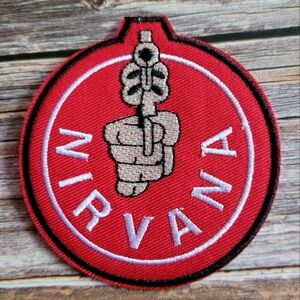 Nirvana Gun Alternative Rock Red Grunge 1990s Punk Iron On Patch